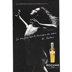 Rochas Paris Parfum Perfume NYC Ballet New York City 1980s Vintage Print Ad
